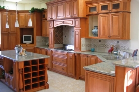 Modular kitchen wood finished kitchen interior work trivandrum_8cf